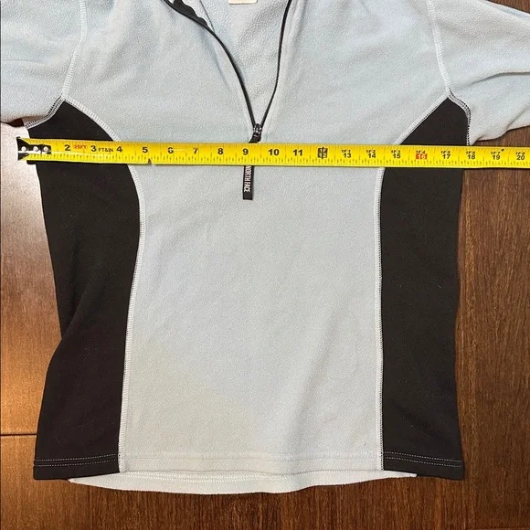 Vintage 90s North Face Women Fleece Baby Powder Blue Quarter Zip Pullover - Picture 6 of 7